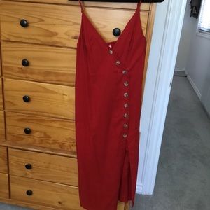 Brand new red midi sexy summer dress,